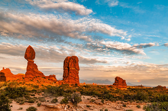 Sunset at Balanced Rock