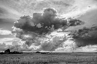 Sun Through the Clouds - Late day rays stream through clouds nea